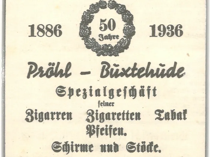 50-Jahr-Jubiläum Pröhl Buxtehude 1936